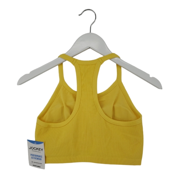 Jockey NWT Seamfree Jersey Bra Size Large in Lemon Drop Yellow Retail $34 - Picture 3 of 6